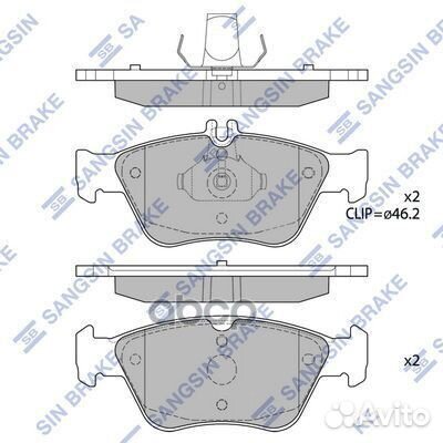 Колодки торм.пер. SP1755 Sangsin brake