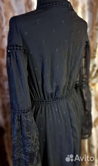 Платье шифоновое кружево, вышивка