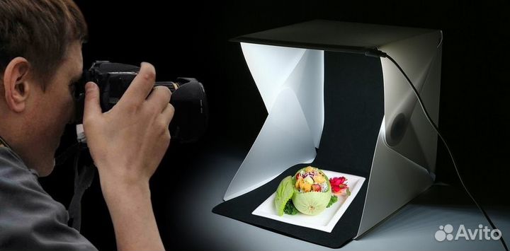 Фотостудия, фотокуб, лайтбокс, фотобокс 23x23см