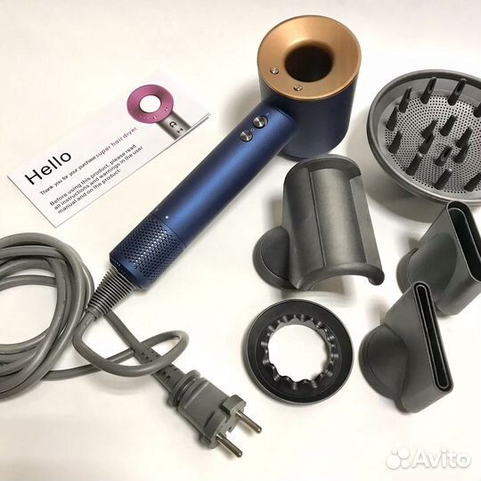 Dyson фен Гарантия / Синий / Медный