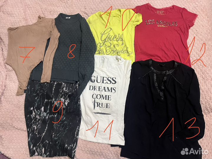 Пакет брендовых вещей Guess, Levis, Zara, Bershka