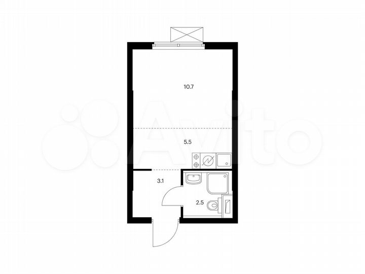 Квартира-студия, 21,8 м², 17/17 эт.