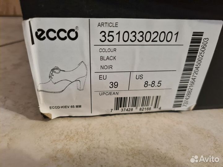 Полуботинки Ecco Оригинал р.39