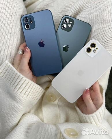 Матовые стеклянные чехлы - хамелеон на iPhone 12