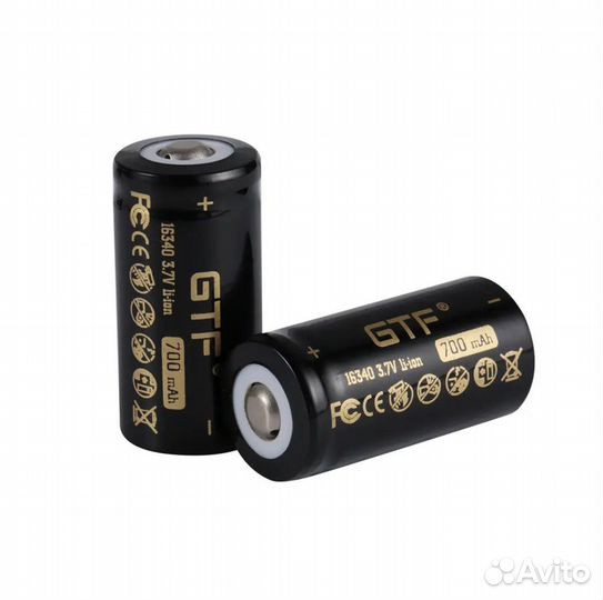 Аккумулятор 16340/cr 123a/ GTF 700 mAh