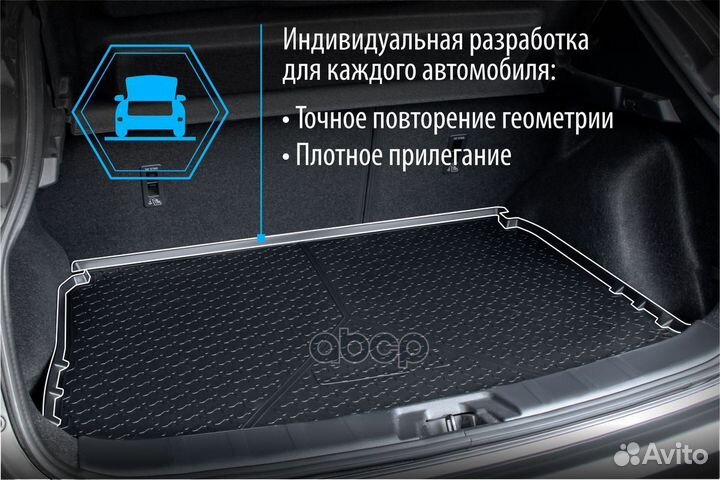 Коврик багажника baic X7/X75 20- 10405002 Rival