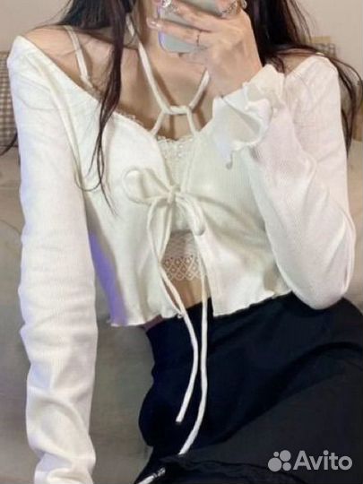 Кофта на завязках y2k