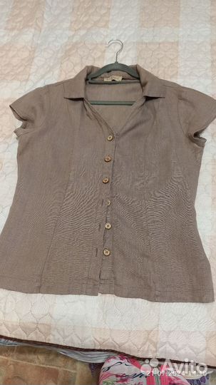 Блузка лён 46
