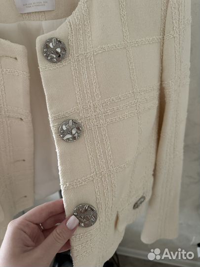 Твидовый жакет mango