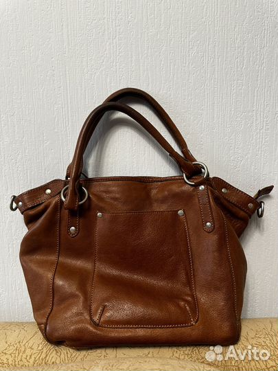 Сумка женская натуральная кожа коричневая шопер