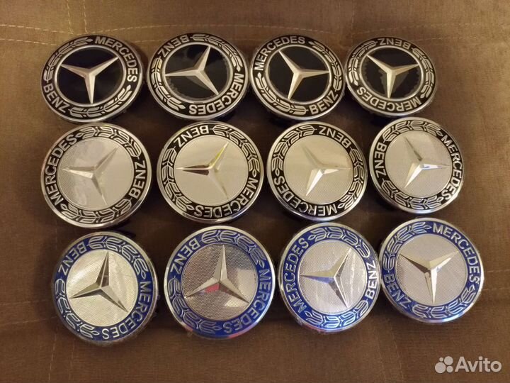 Колпачки/Заглушки для литых дисков Mercedes