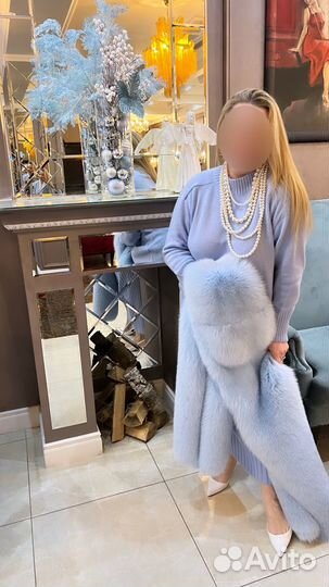 Меховой воротник/горжетка/накидка/палантин/манто