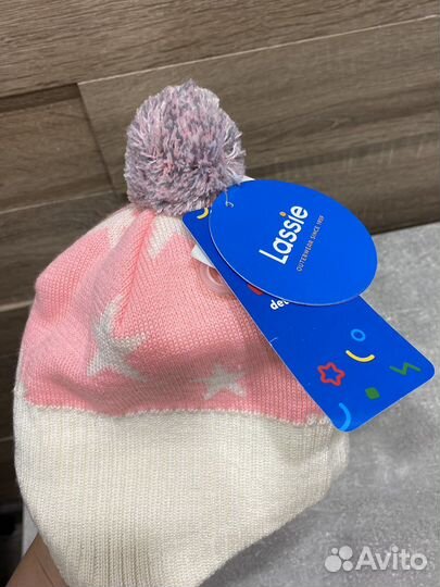 Шапка зимняя на флисе для девочки lassie