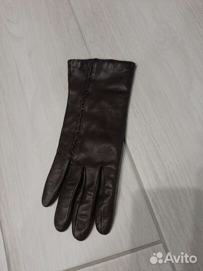 Перчатки женские кожаные