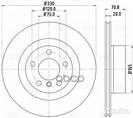 Диск торм. для а/м BMW X3 (F25) (10) /X4 (F26)