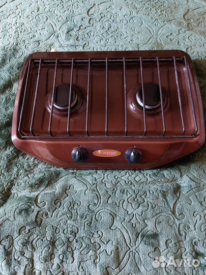 Настольная газовая плита 2 конфорки +лягушка