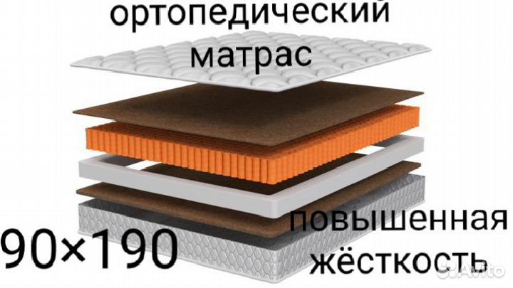 Матрас ортопедический 160х200 повышенная жёсткость