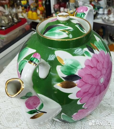 Чайник-гигант доливной двуручный. 4.5 литра Дулево