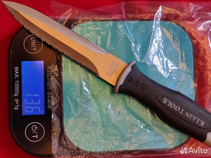 Нож, сталь 440С, HRC58, рукоять прорезиненная