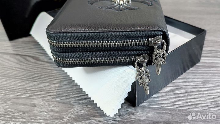 Мужской клатч из натуральной кожи Chrome Hearts