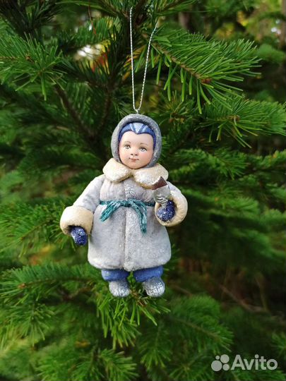 Ватные елочные игрушки