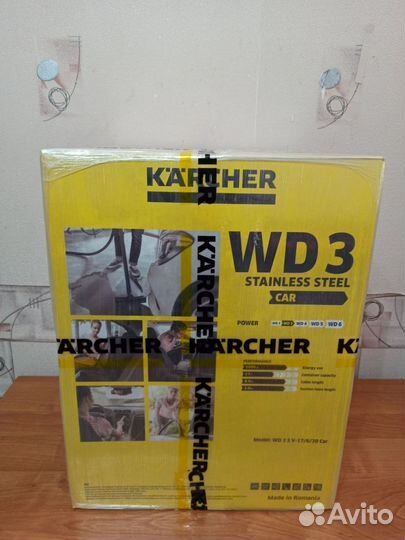 Пылесос Karcher WD 3 S V-17/6/20 CAR 1.628-149.0