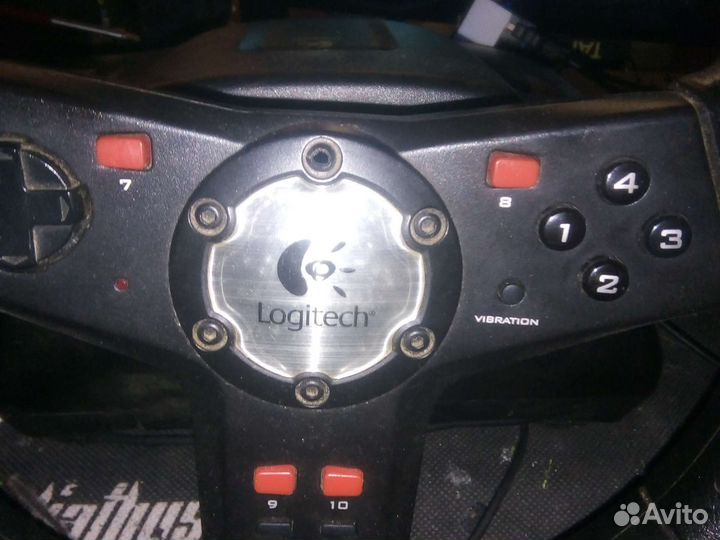 Игровой руль с педалями для пк