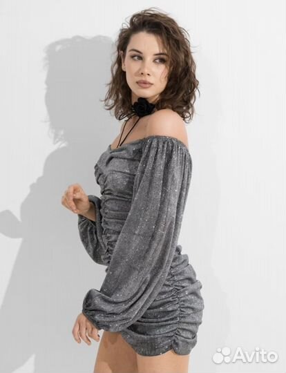 Платье женское блестящее 42