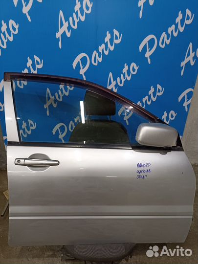 Митсубиси Лансер Цедия дверь передняя правая сереб
