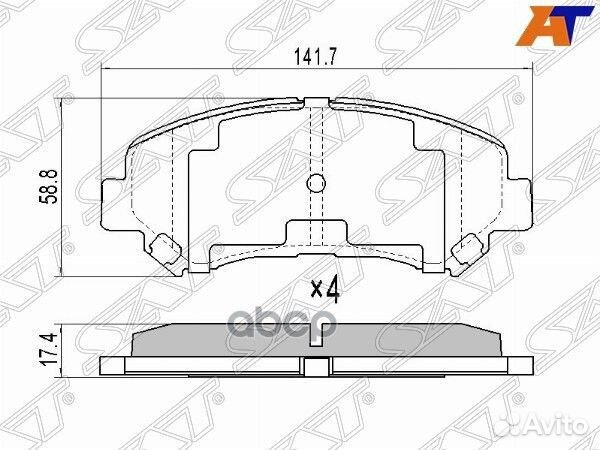 Колодки тормозные перед nissan X-Trail 31/qashq