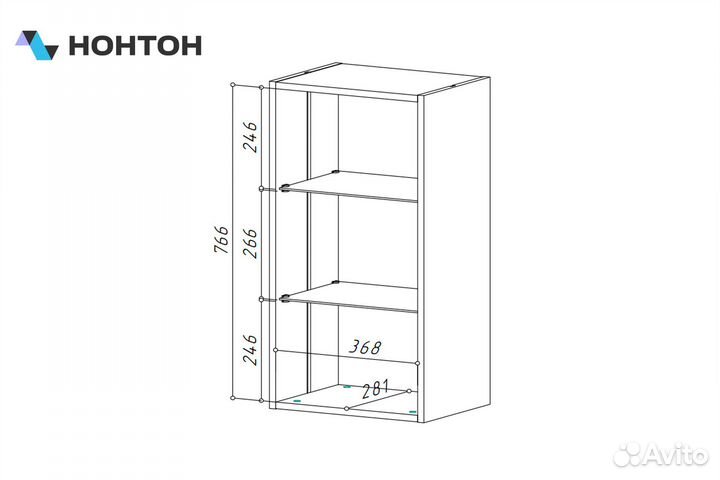 Yourhouse шнс-400 шкаф верхний со стеклом