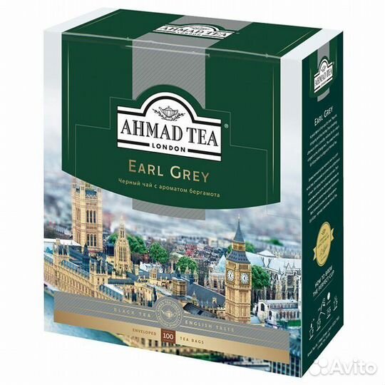 Чай Ahmad Earl Grey Бергамот 100пакетиков (опт)