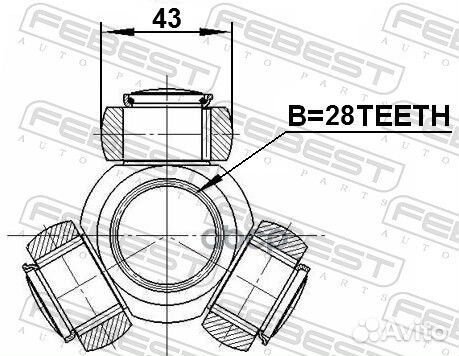 Трипоид 28X43.1 ford mondeo CA2 2007-2014 EU