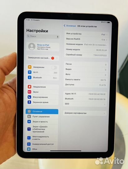 iPad Mini 6 64Gb (полный комплект)