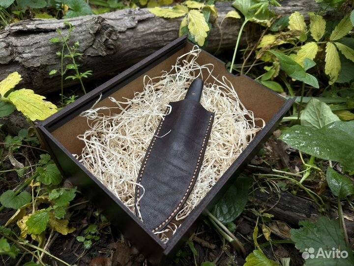 Нож ручной работы. Рог буйвола, клапан