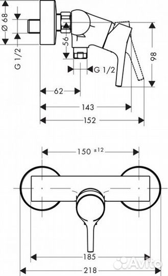 Смеситель для душа Hansgrohe Talis S 72600000