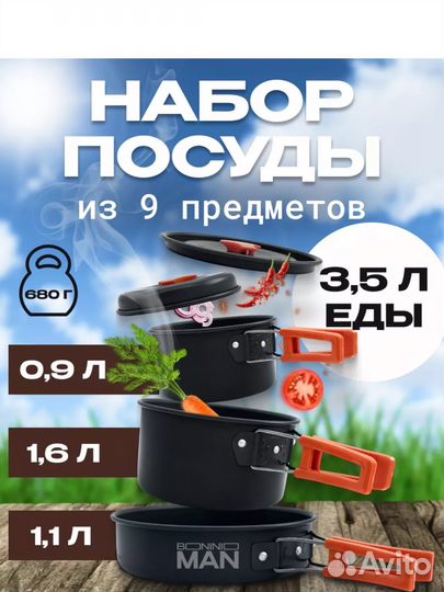 Набор посуды для кемпинга