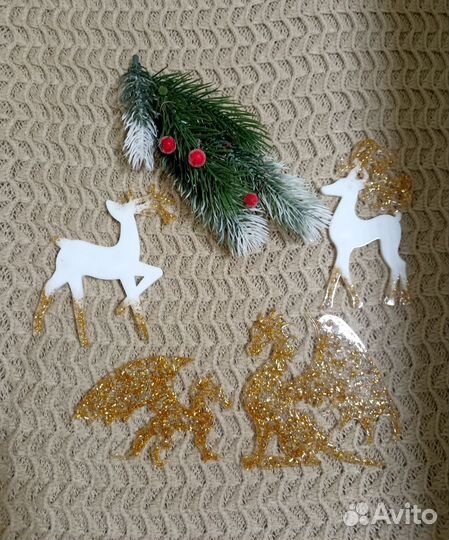 Ёлочные игрушки из эпоксидной смолы