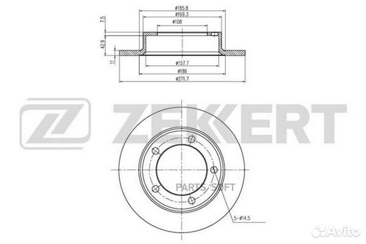 Диск торм. перед. VAZ Niva (2121 2123) 76- zekkert BS5913