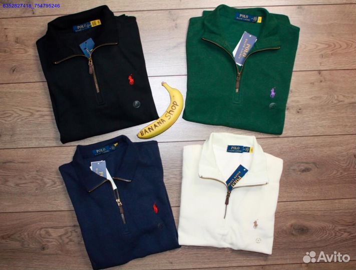 Polo Ralph Lauren джемпер полузамок черный (Арт.21484)