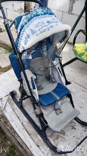 Детские санки коляска бу