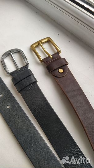 Ремень из натуральной кожи ручной работы