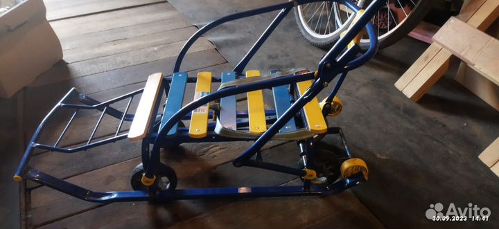 Детские санки с колесами Ника 3