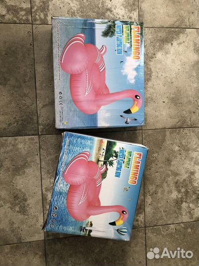 Надувной гигантский фламинго матрас, круг