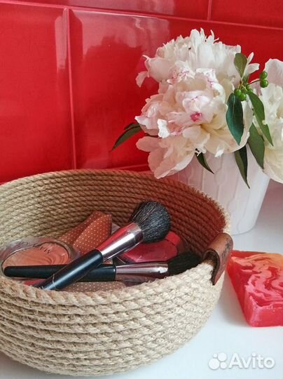 Корзины из джута, комплект 2 шт