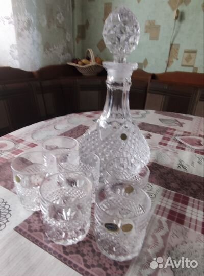 Графин хрустальный богемия с бокалами