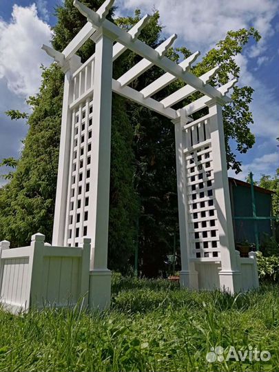 Арка садовая с кашпо для цветов