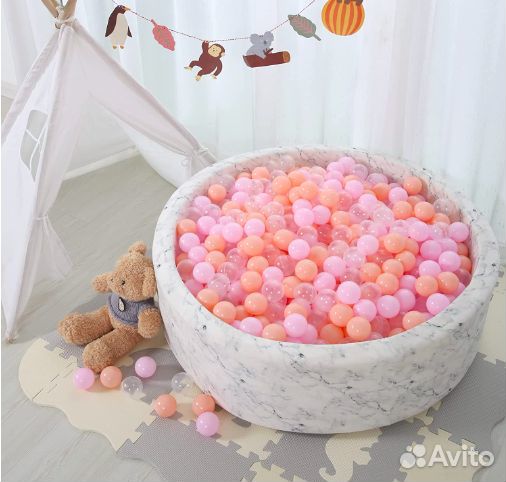 Комплектация 300 шариков в нежных цветах