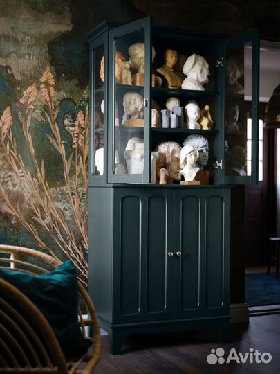 Комплект витрина, стол и стул икеа lommarp