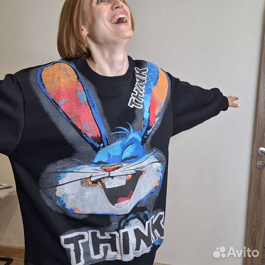 Свитшот женский удлиненный 42 44 46 48 one size